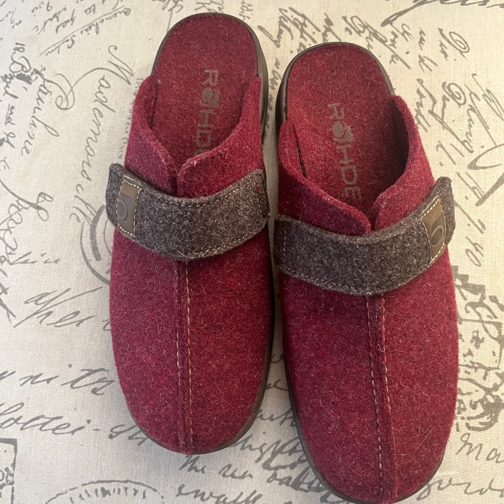 Rohde felt wool mules Slip On Sandal slippers size 40